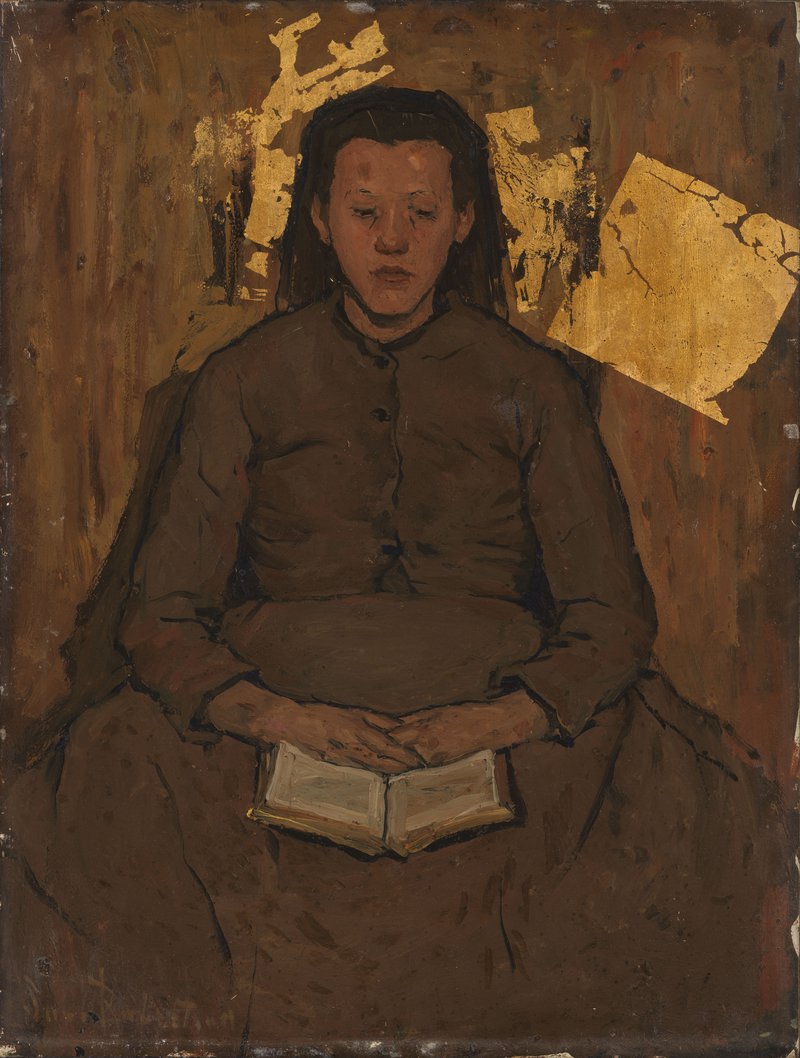 Suze Robertson, Pietje – Lezend meisje, circa 1898, olieverf op paneel