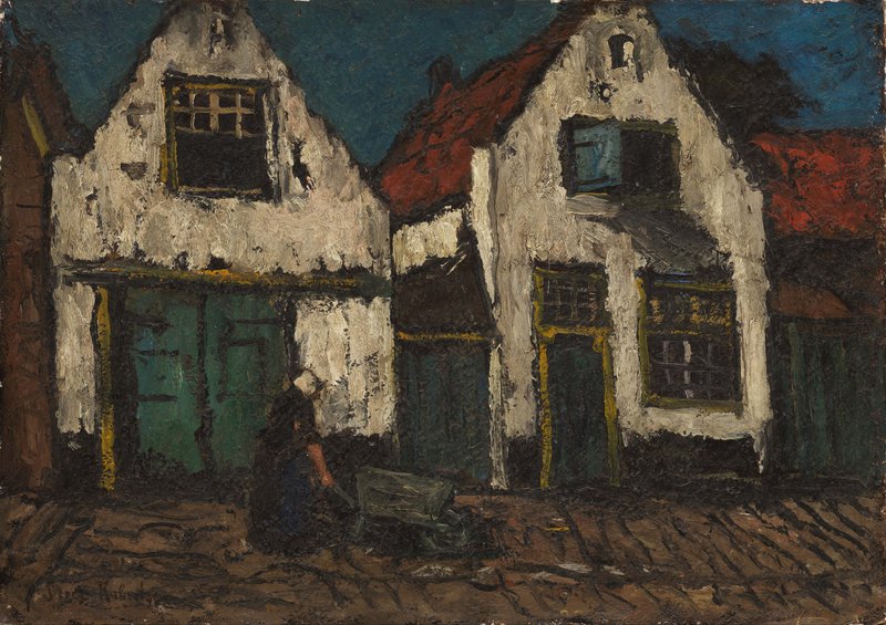 Suze-Robertson-Witte-huizen-(Vollenhove)-circa-1907-olieverf-op-doek