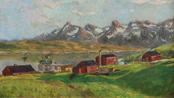 Betzy Akersloot-Berg, Huizen Noorse kust, Skoroya, ca, Perspektivet Museum
