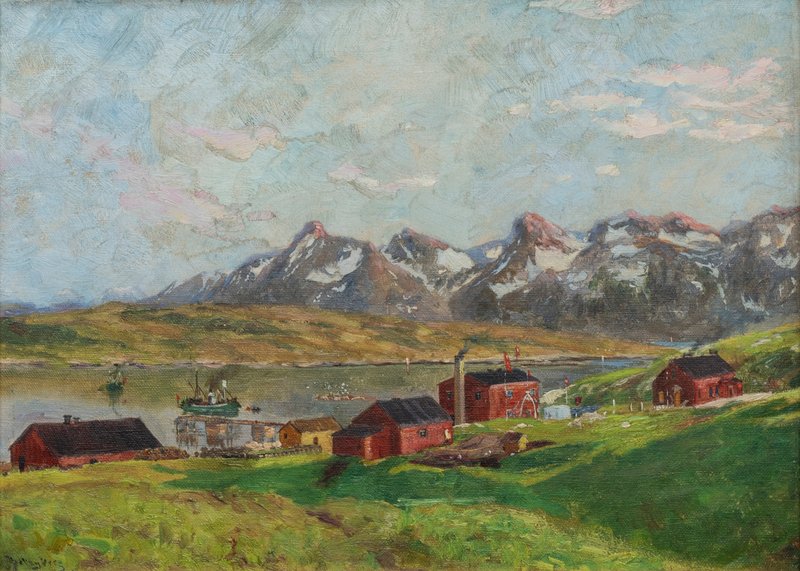 Betzy Akersloot-Berg, Huizen Noorse kust, Skoroya, ca, Perspektivet Museum