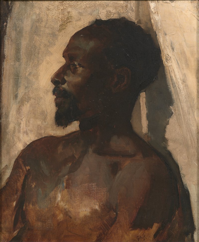 George Hendrik Breitner, Studie naar een Abessiniër, ongedateerd, olieverf op doek, 45cm x 36cm, foto- Doro Keman-crop