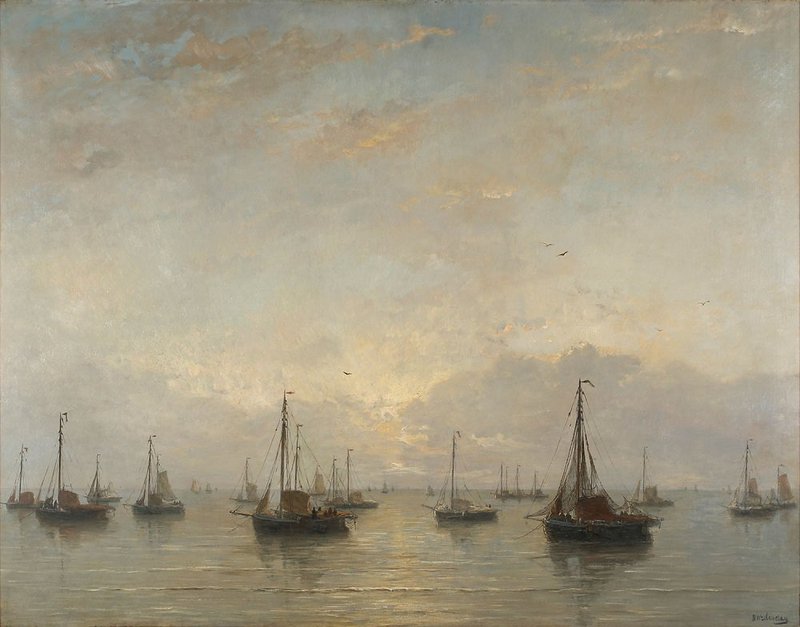 Hendrik Willem Mesdag, Vroege morgen met veel schepen