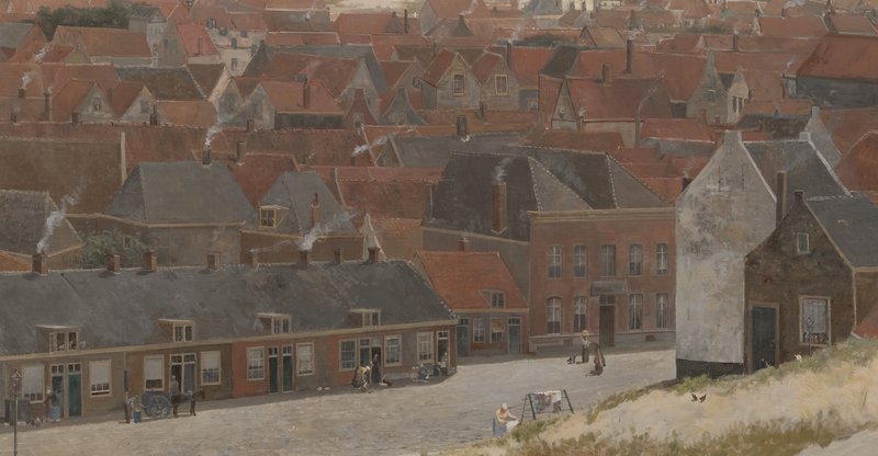Panorama van Scheveningen_detail Vissershuisjes_Hendrik Willem Mesdag_1881.jpg