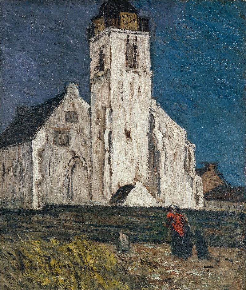 Suze Robertson, Kerk te Katwijk, circa 1908-1912, olieverf op doek